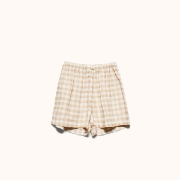 Morrow Soft Goods 100% Linen Esme Plaid Shirt and Shorts Set size Small - Picture 3 of 9